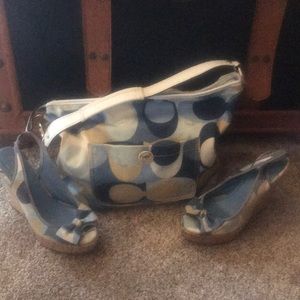 Coach matching shoes and purse